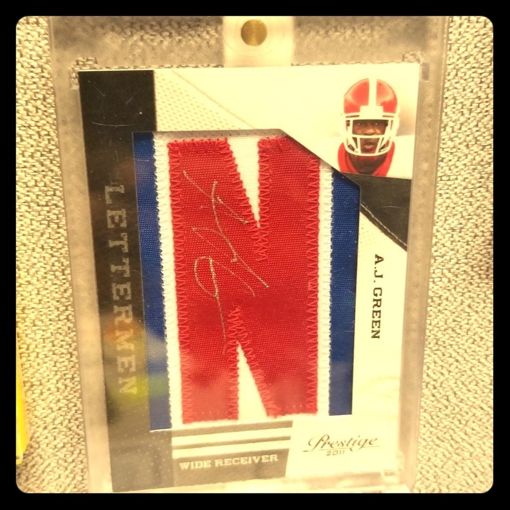 Panini Prestige A.J. Green auto Lettermen Rookie